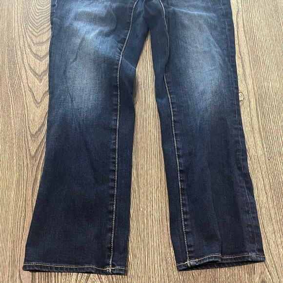 American Eagle Artist Cropped Jeans Super Stretch Denim Dark Wash Blue Size 4 - Picture 2 of 12